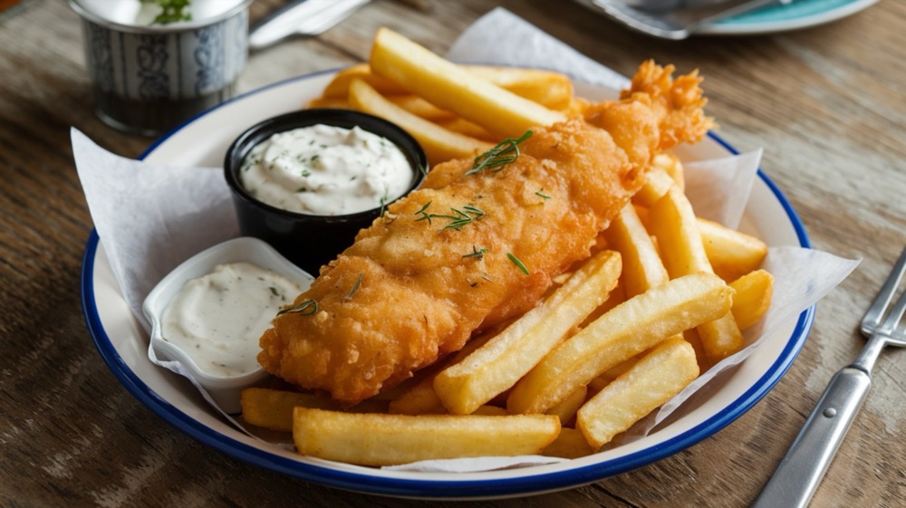 Halibut fish and chips at Cadillac Jo's, Salem Oregon